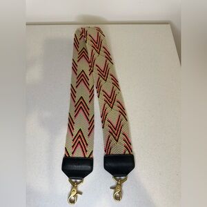 Salt Classic Crossbody Chevron Pattern Bag Strap with Gold Hardware